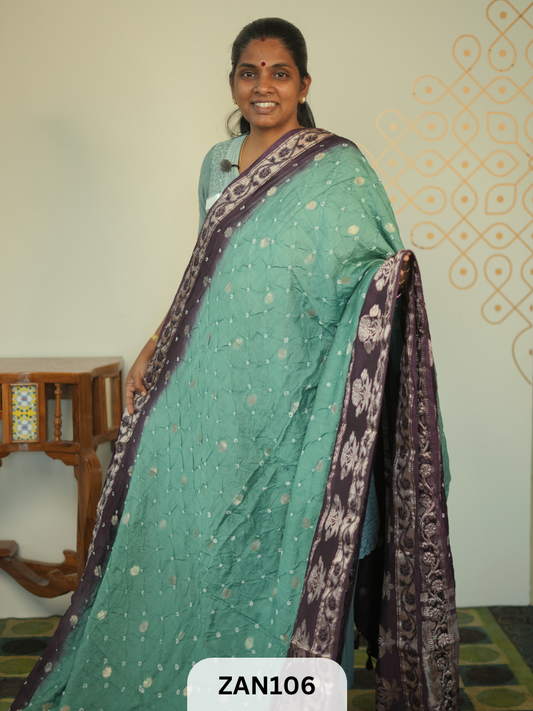 BANARASI BANDHINI WITH TIE AND DIE SAREE