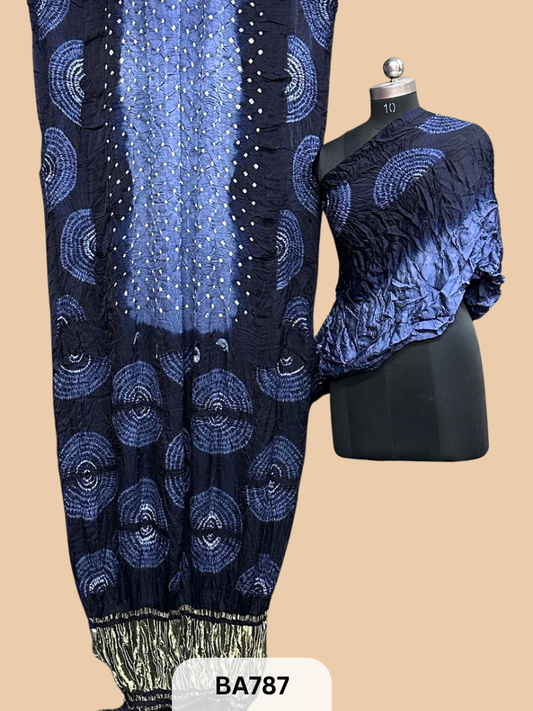 Modal with Shibori and Tie and Dye with Lagidi Pattu bandhej