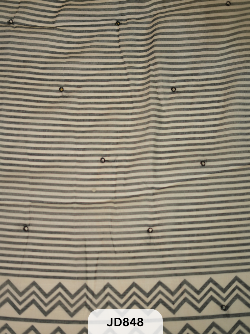 RAGA SILK - LINEN MIRROR WORK