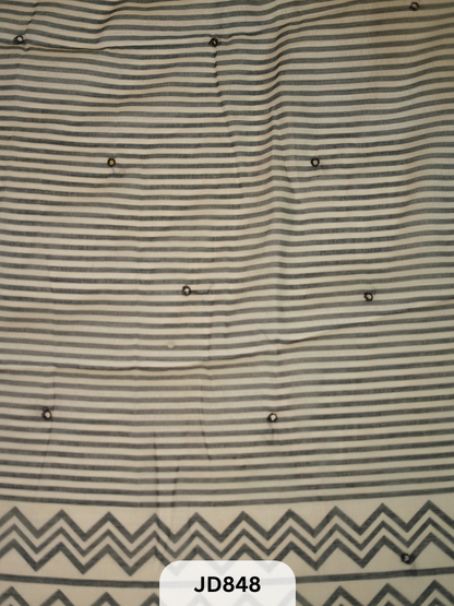 RAGA SILK - LINEN MIRROR WORK
