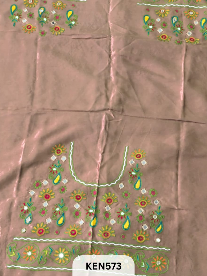 MASHRUSILK HAND AARIWORK UNSTITCHED BLOUSEPIECE