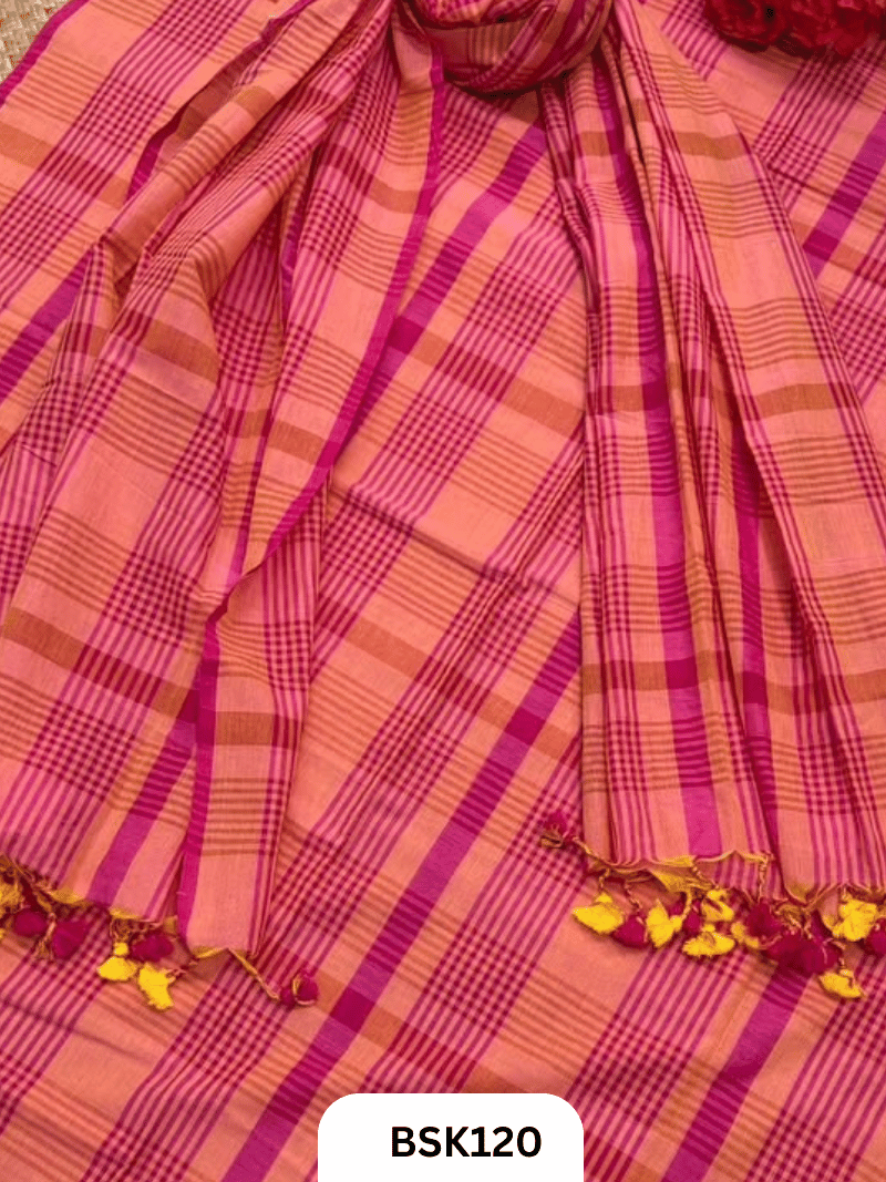 Mul Cotton Checks Top Duppata -2.5Mtr