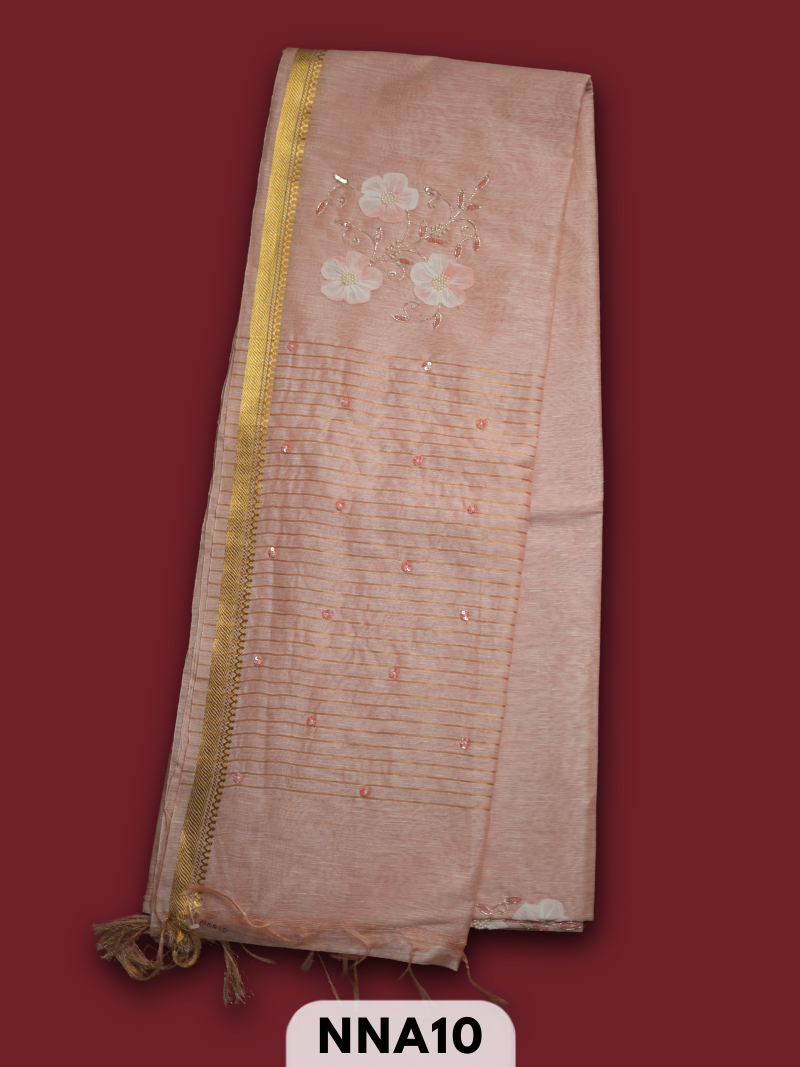 PURE TUSSAR DESIGNER PIECE SAREE