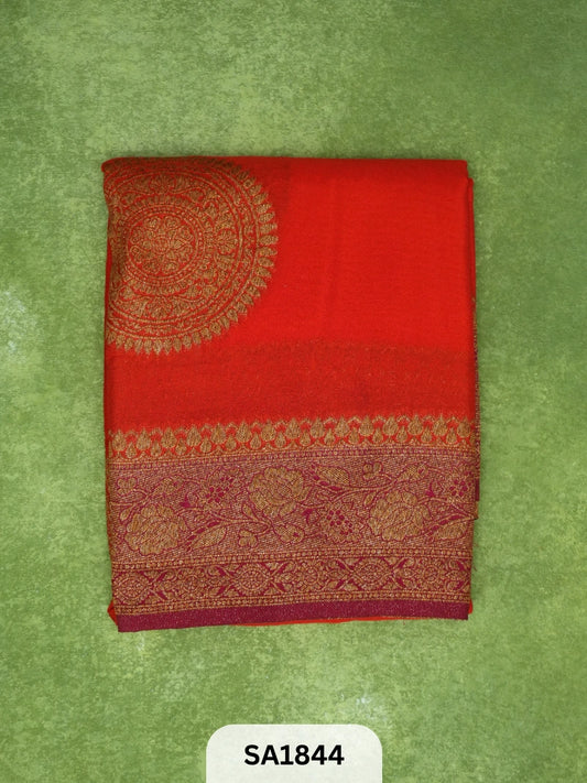 BANARASI KHADI GEORGETTE COCO ZARI SAREE