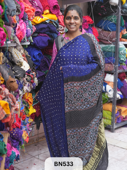 MODAL GAJI - AJRAKH BANDHINI SAREE