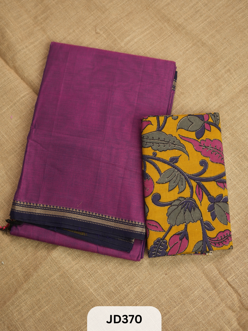 NARAYANAPET ELITE BORDER - 1MTR KALAMKARI BLOUSE FREE!