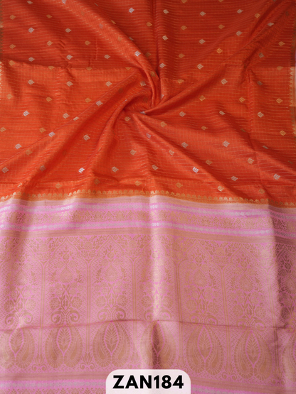 Pure Dupion kanchipuram fusion Rich pallu saree