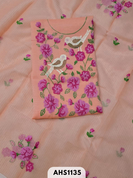 Kota Doria Embroidery 2 pcs Salwar set