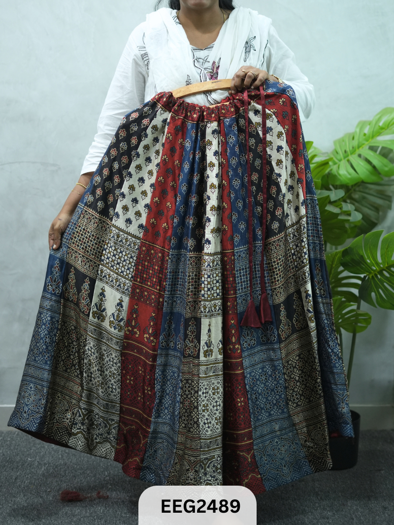MUSHRU SKIRT 6 MTRS. FLARE-FREE SIZE