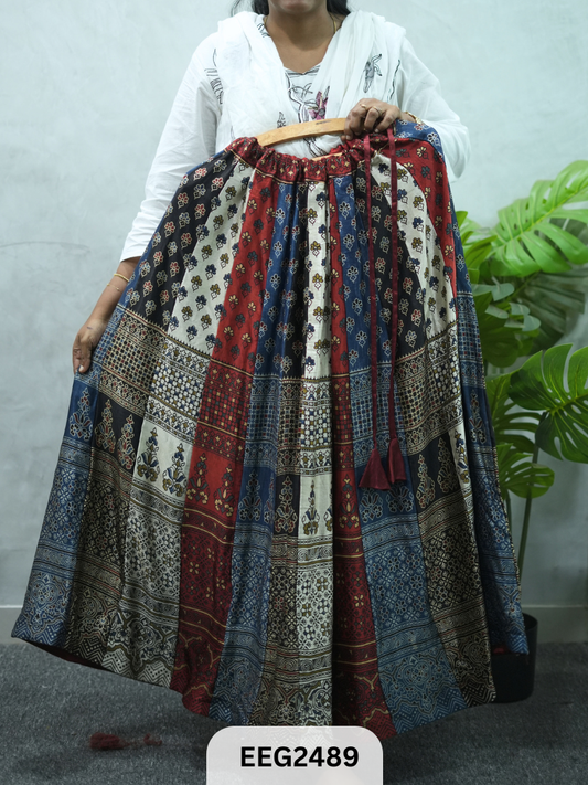 MUSHRU SKIRT 6 MTRS. FLARE-FREE SIZE