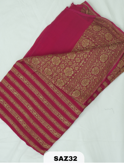 BANARAS ANTI KHADI GEORGET SAREE