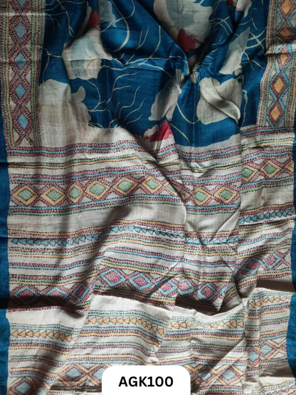 Gaachi by Nethi Tassar – Hand Block & Screen Print Saree with Blouse Piece