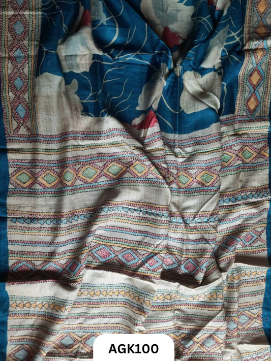 Gaachi by Nethi Tassar – Hand Block & Screen Print Saree with Blouse Piece