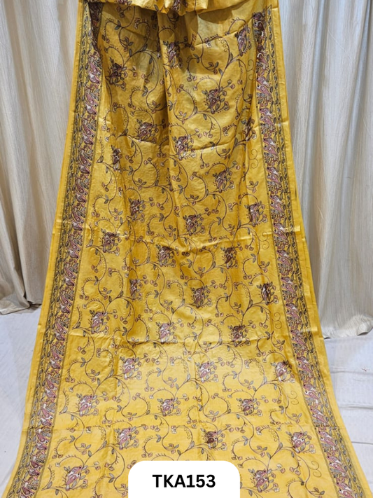 Pure Bishnupuri Silk - Pure Gachi Tussar Embroidery Design Saree