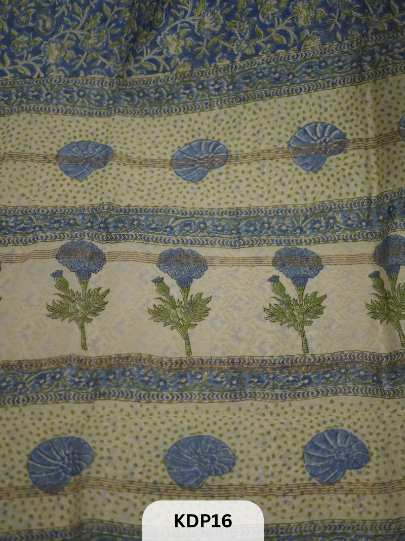 Maheshwari Sanganer Hanblock Print Saree