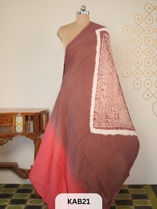 MODAL WITH HAND SHIBORI DUPPATA 2.5MTR