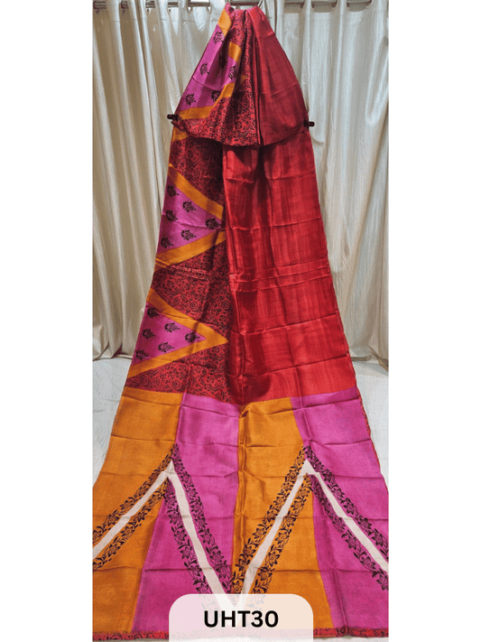 PURE MURSHIDABAD HANDPAINTED SAREE