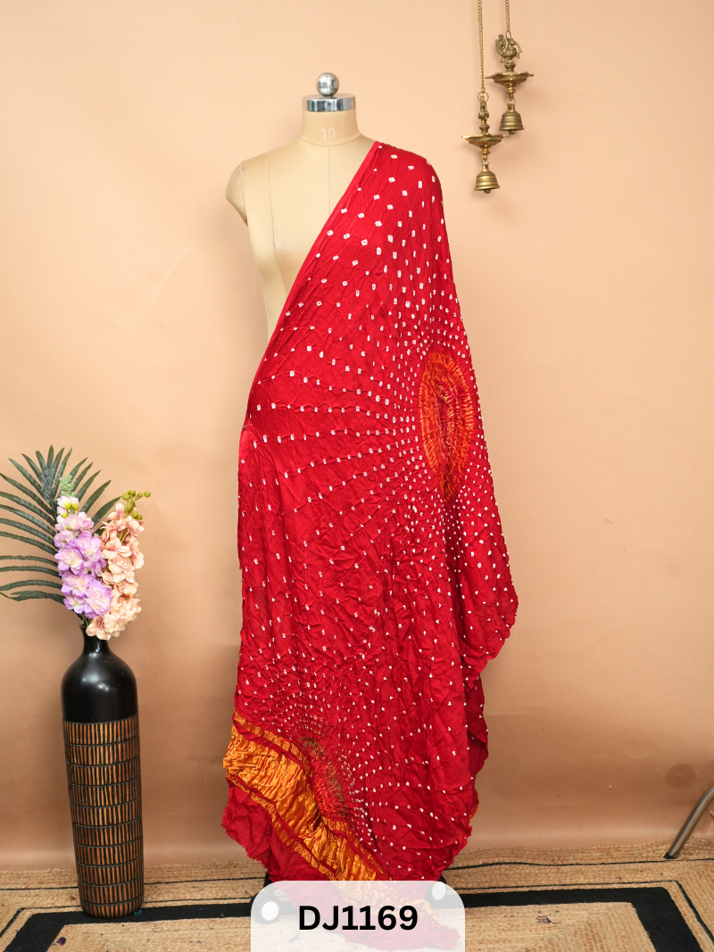 BANDHANI BORDERLESS WITH LAGDI PATTA - DUPATTA