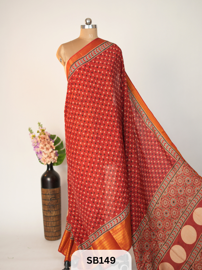 CHENNURI SILK WITH KANCHI BORDER
