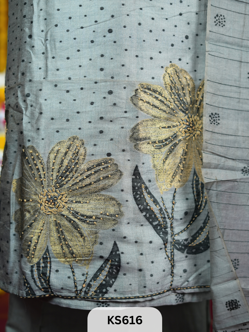 JAMDANI WEAVE SILK HANDWORK SALWAR