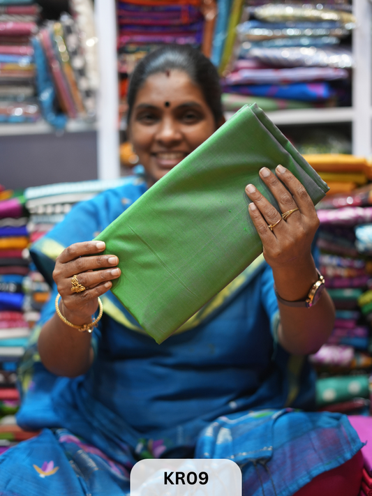 BISHNUPUR PLAIN KATAN SILK SAREE