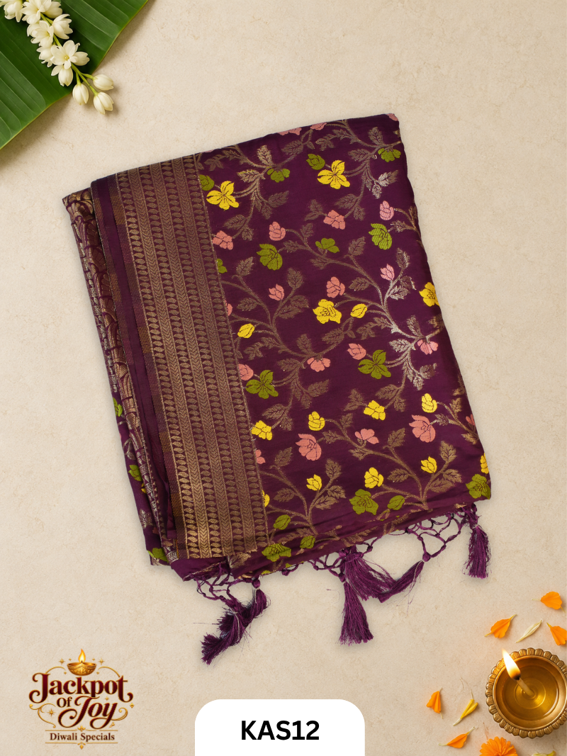 Semi Matka With Meenakari Work Saree