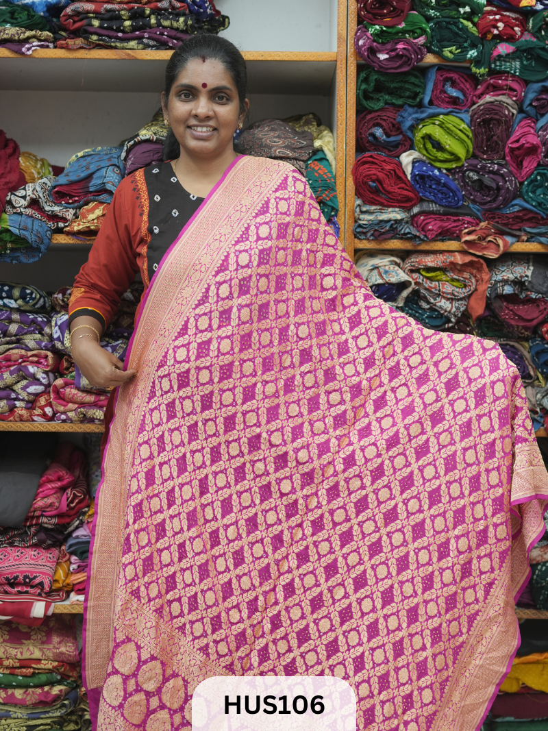 PURE KHADDI GEORGETTE DUPPATTA