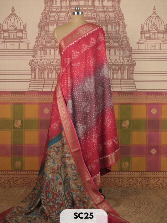 SEMI TUSSAR DIGITAL PRINT SAREE