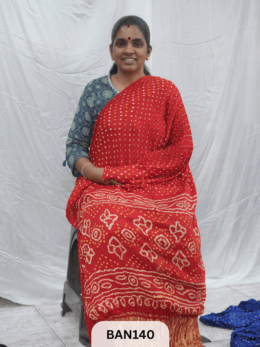 100% VEGAN SILK WITH LAGDI PATTA SAREE