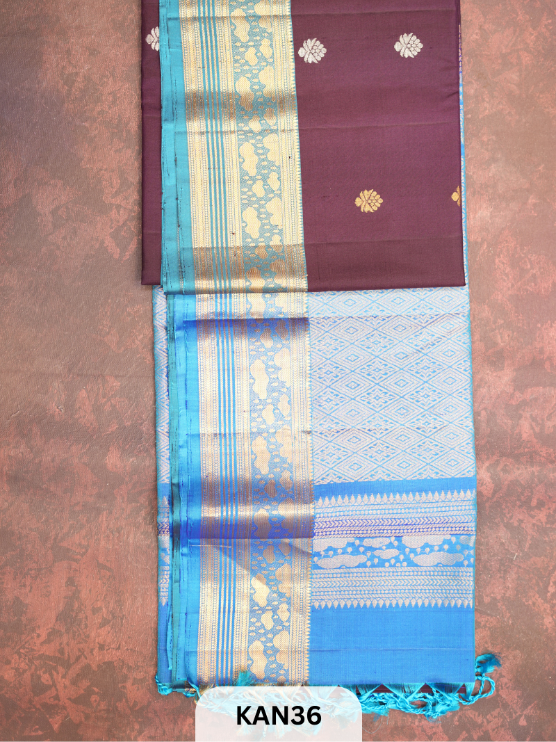 KANCHIPURAM HANDLOOM PURE SOFT SILK