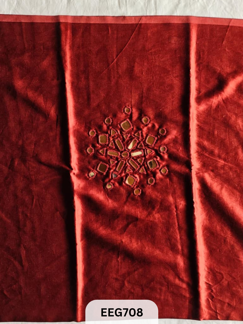 MASHRU MIRROR WORK UNSTITCHED BLOUSE  PIECE