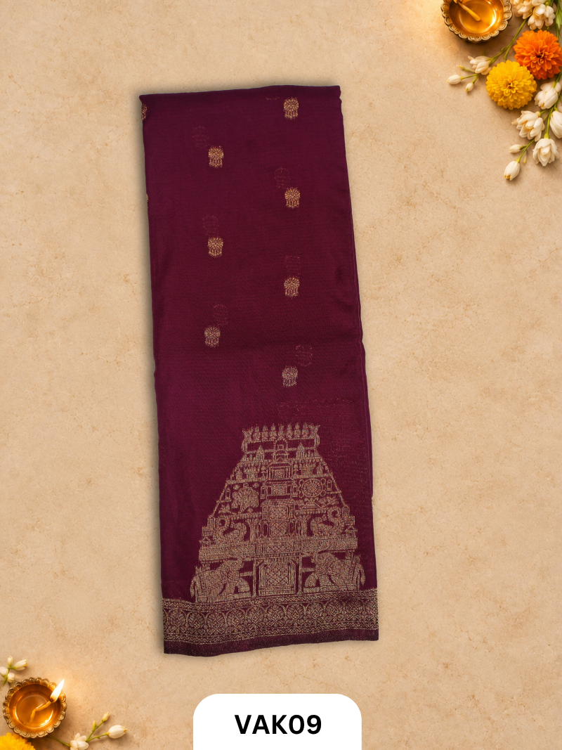 Banarasi Viscose Temple Weaving saree