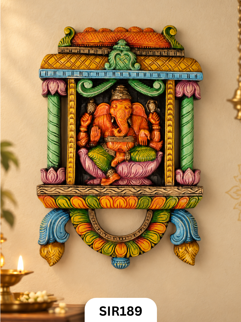 Divine Tirunamam Handcrafted Temple Wall Decor with Temple Paint