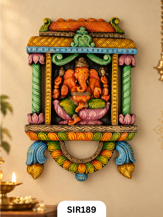 Divine Tirunamam Handcrafted Temple Wall Decor with Temple Paint