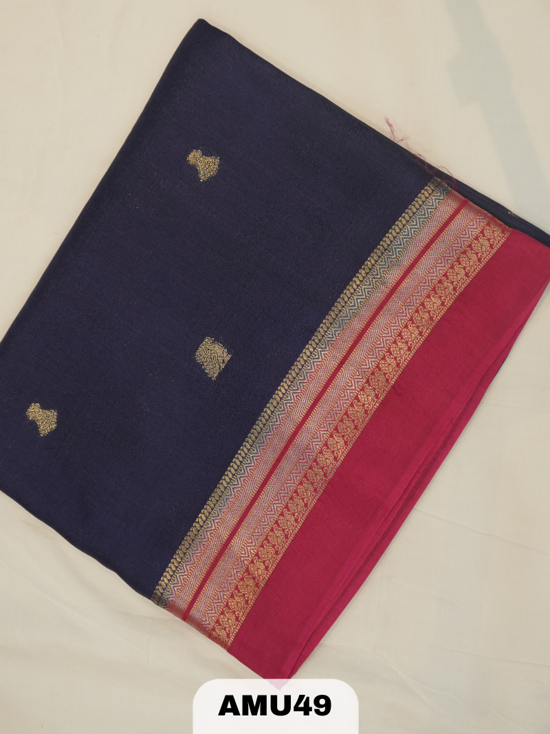 BANARAS TUSSAR KHADI SILK SAREE WITH BORDER