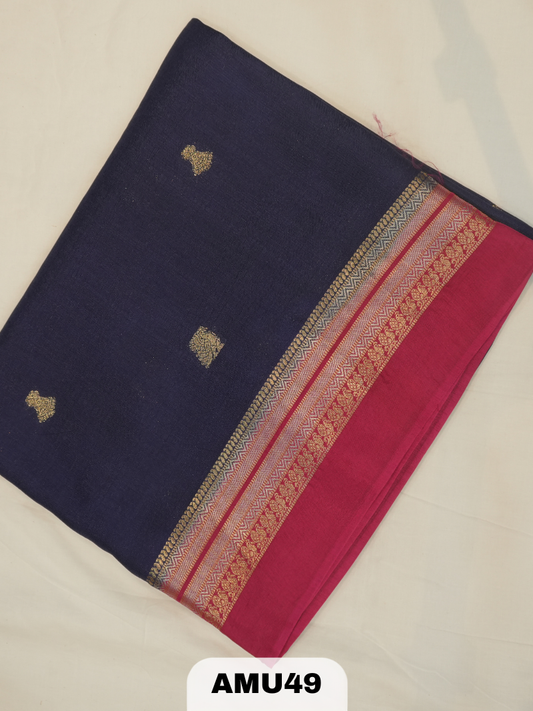 BANARAS TUSSAR KHADI SILK SAREE WITH BORDER