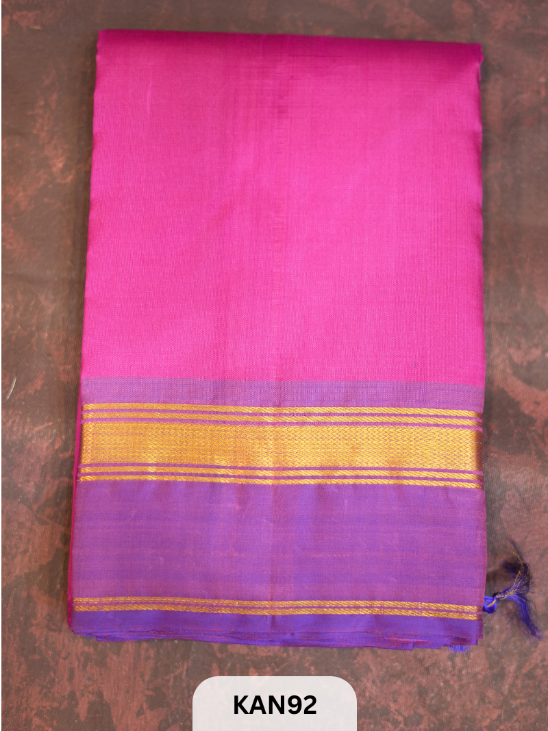KANCHIPURAM HANDLOOM SMALL DOUBLE BORDER