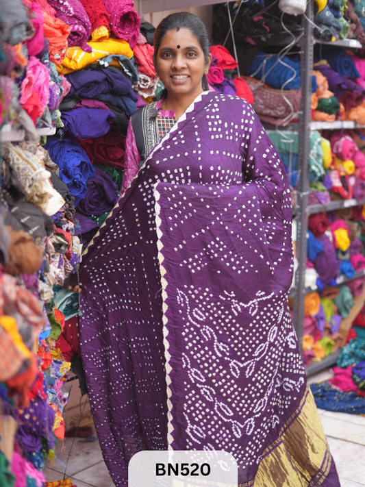 SEMI TISSUE WITH CHORAS DANI SAREE - LAGDI PATTA