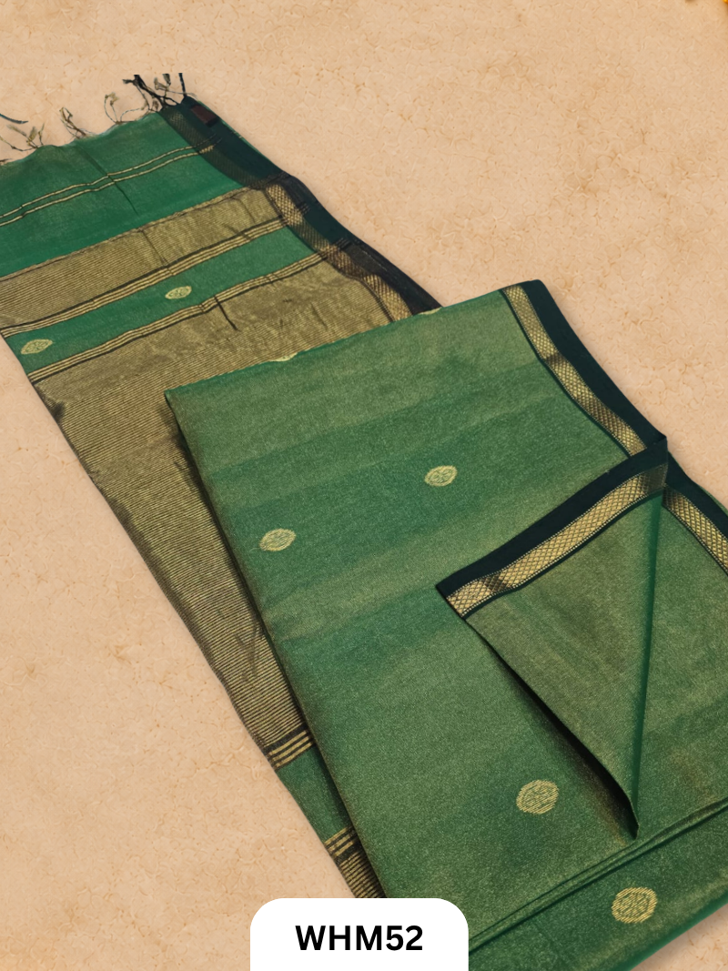 Tissue Maheshwari handloom all over ruhi full  butti saree