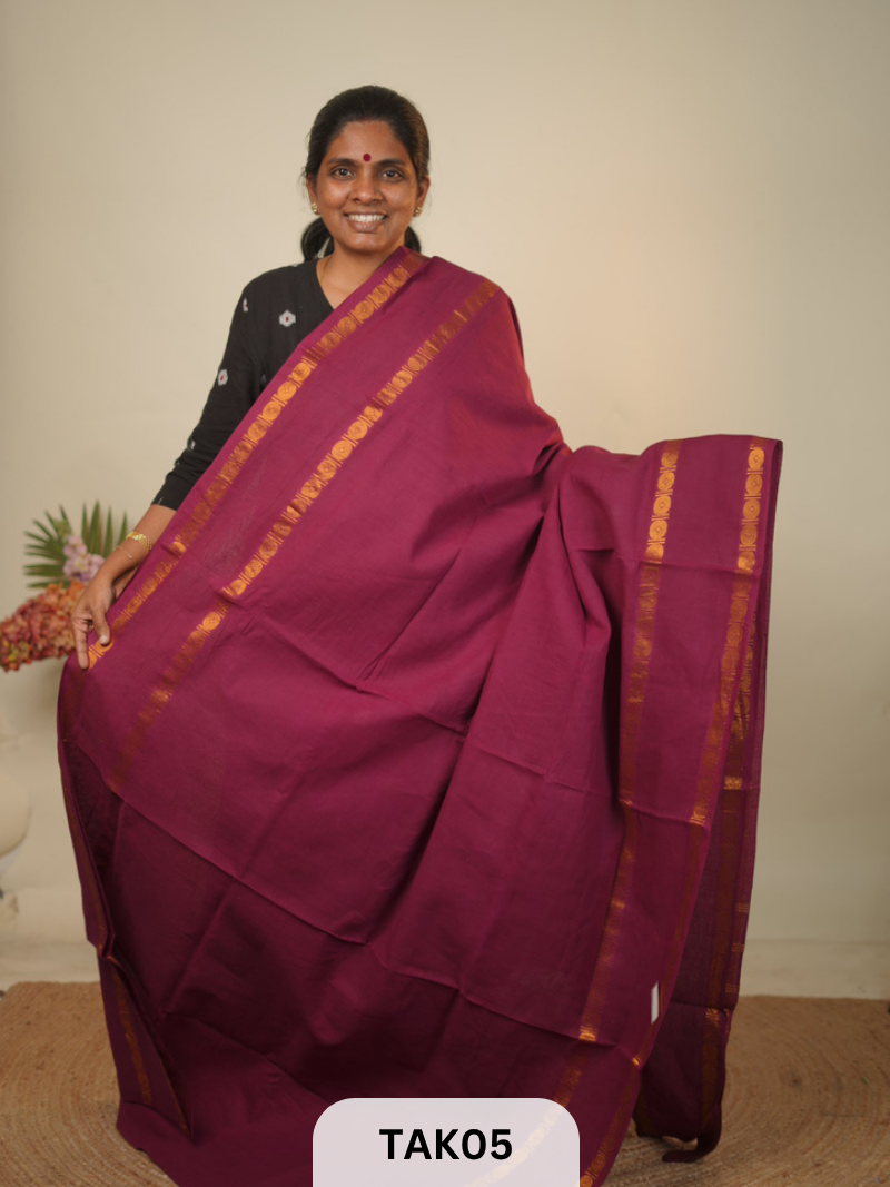 SUNGIDI HAND DRY - AUTHETIC MADURAI SUNGIDI HAND DYE SAREE