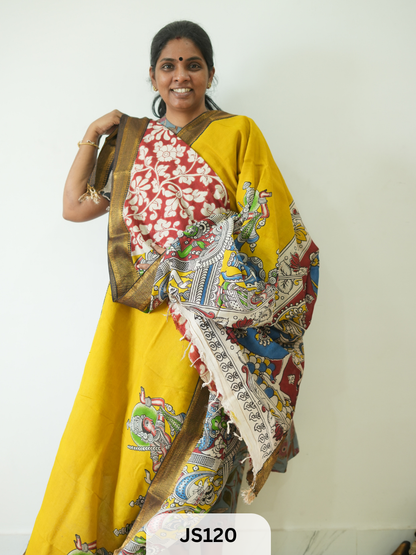 PURE CHENNURI SILK WITH MANGALAGIRI NIZAM BORDER