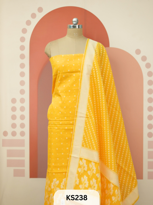 PURE CHANDERI SILK HANDLOOM SALWAR