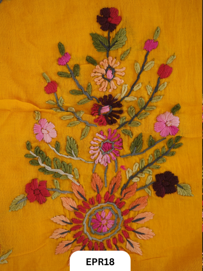 Mul Cotton Tie & Die With Bullion Stitch Saree