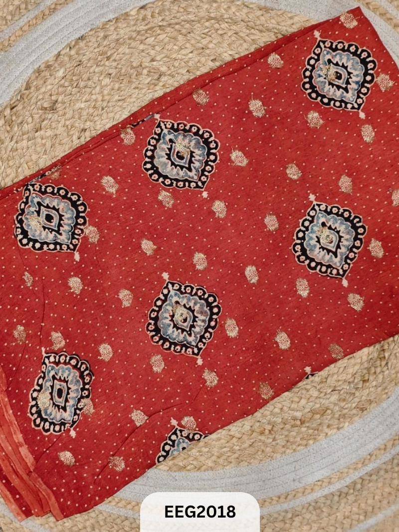 DOLA SILK AJRAKH FABRIC-1MTR