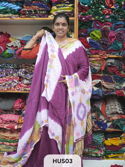 PURE MODAL WITH CHECKS MULTI COLOUR BORDER