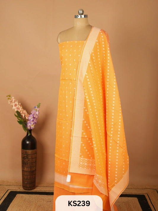 PURE CHANDERI SILK HANDLOOM SALWAR