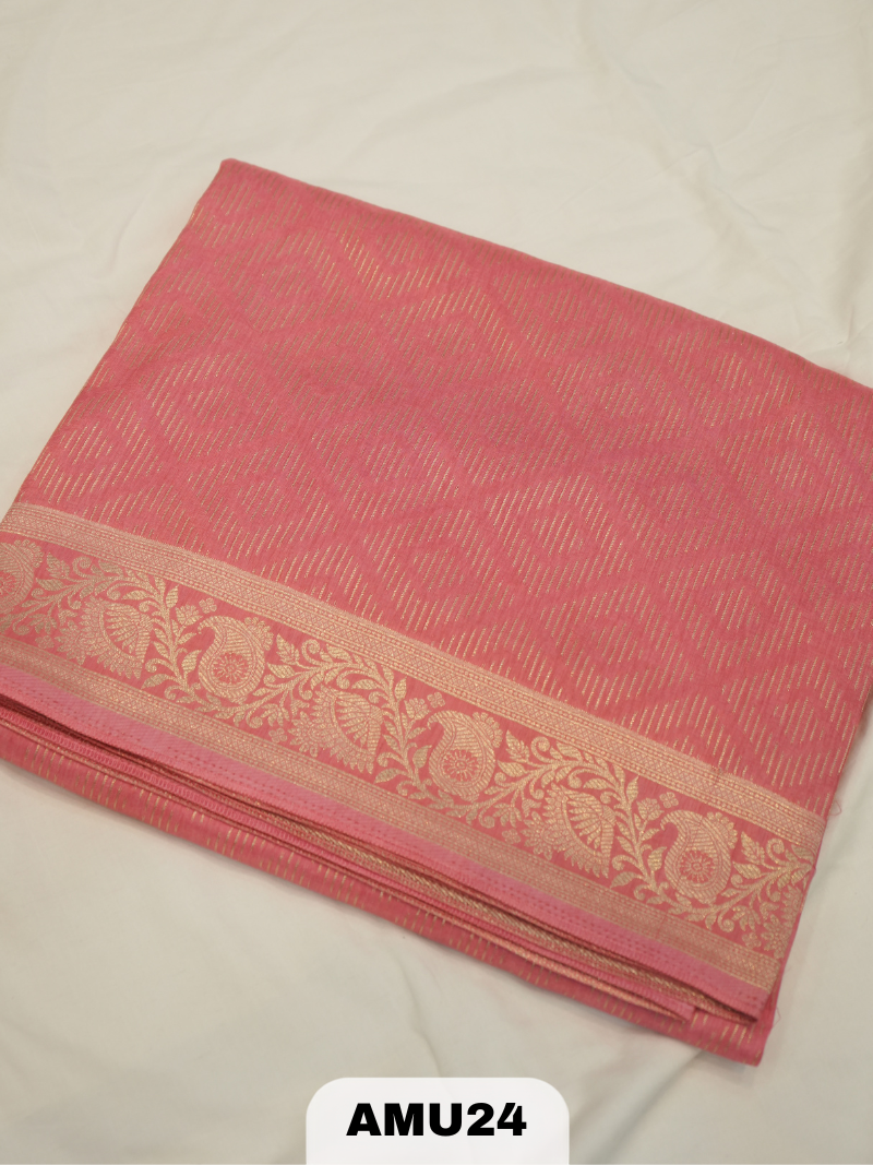 RUSSIAN SILK SAREE WITH BORDER