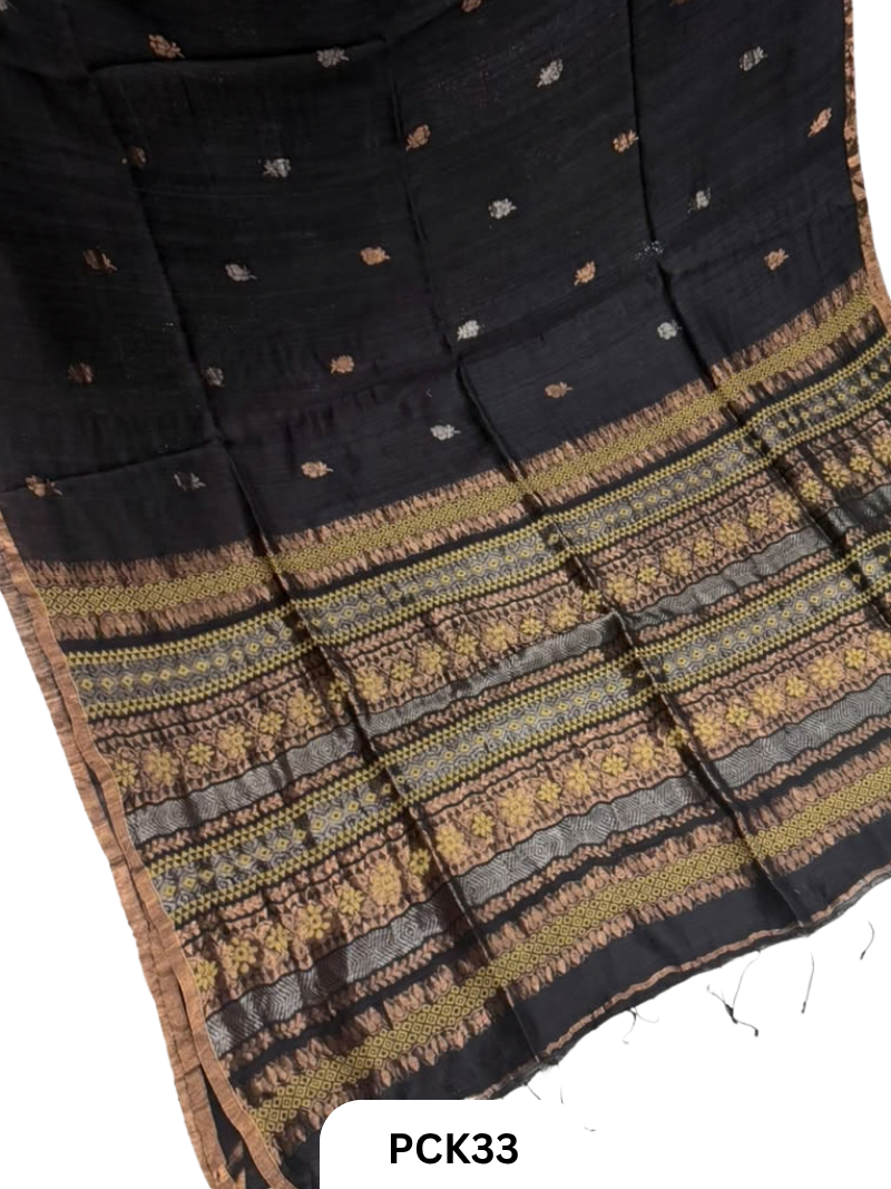 Pure Handloom Matka Banarasi Handweaving Jamdani Motif Saree
