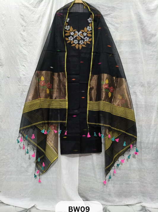 MUSLIN JAMDHANI PAITHANI TOP & DUPATTA | HANDLOOM