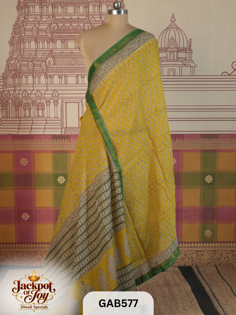 Kota Jaipur Handblock Print Saree